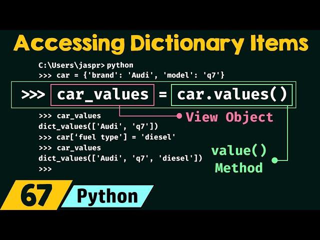 Accessing Dictionary Items in Python