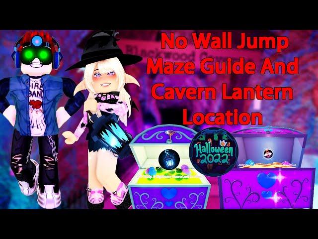 SUPER EASY No Wall Jump Maze Guide And Nightmare Cavern Lantern Chest Location Royale High Halloween