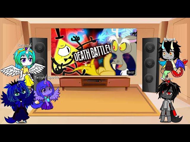 Mlp react to Bill Cipher vs Discord Death Battle.