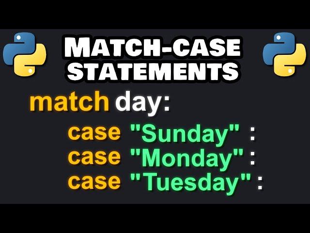 Learn Python MATCH-CASE STATEMENTS in 5 minutes! 