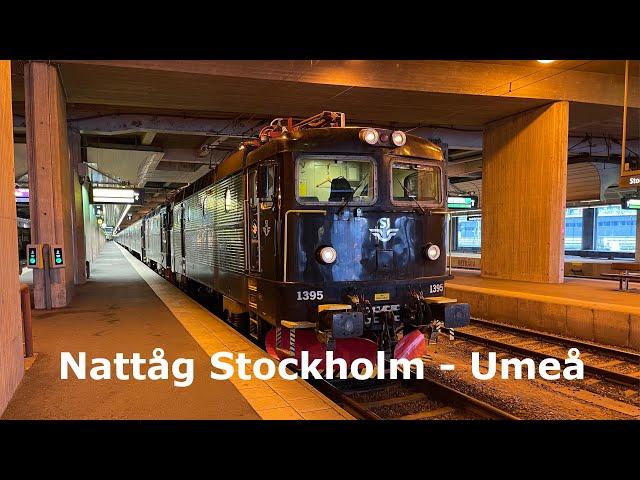 Otrygg stämning på Stockholm C & omledning i natten | Loktåg hela vägen till Umeå - Del 2