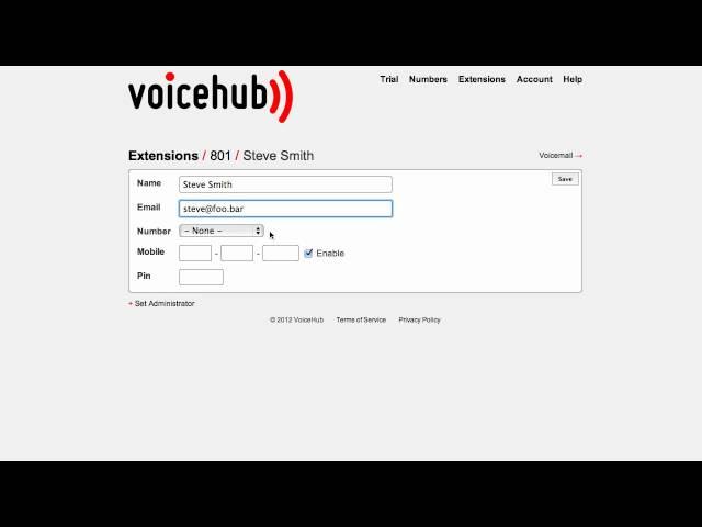 VoiceHub! How to add an extension