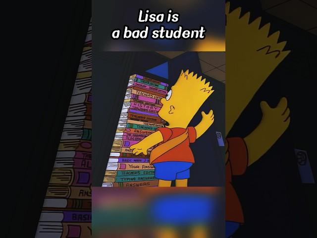 Lisa is a bad student.#simpsons