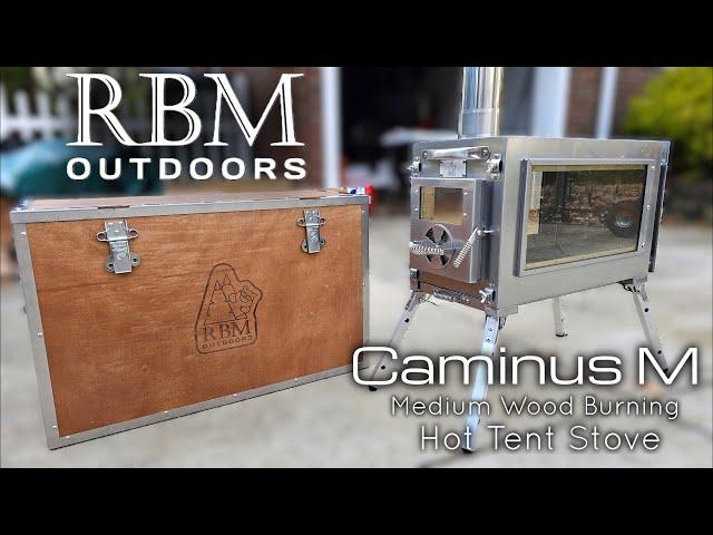 CAMINUS M MEDIUM WOOD BURNING HOT TENT STOVE COMPLETE UNBOXING SETUP AND REVIEW from RBM outdoors