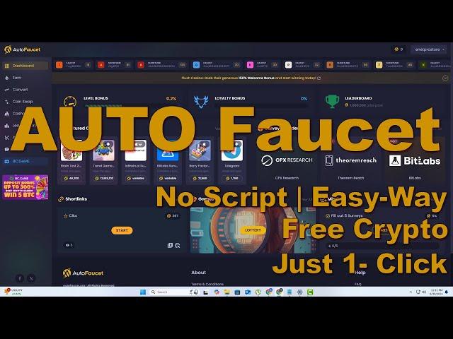 AutoFaucet  Review  | Free USDT | Paying Instant Faucetpay