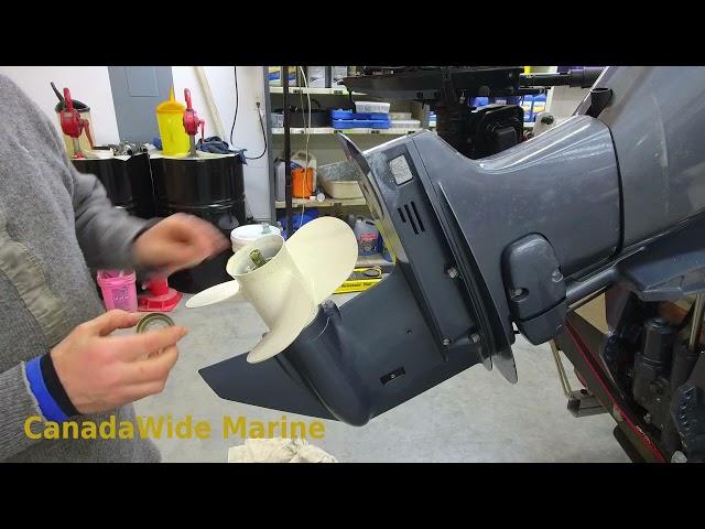 How to Install a propeller on a Yamaha Outboard Motor.