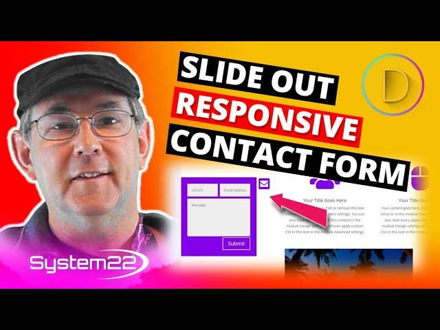 Divi Theme Icon To Slide Out Fixed Position Contact Form On Hover 