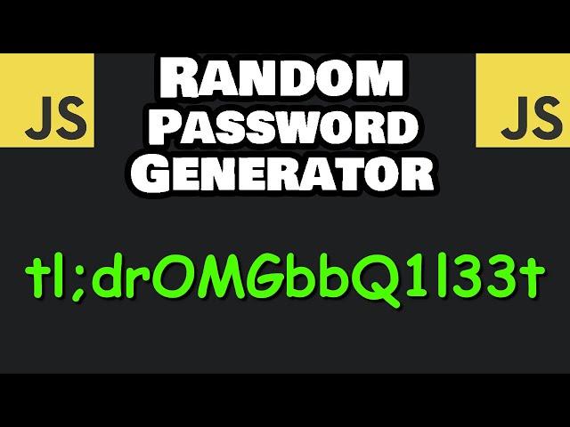 Build a JavaScript random password generator 