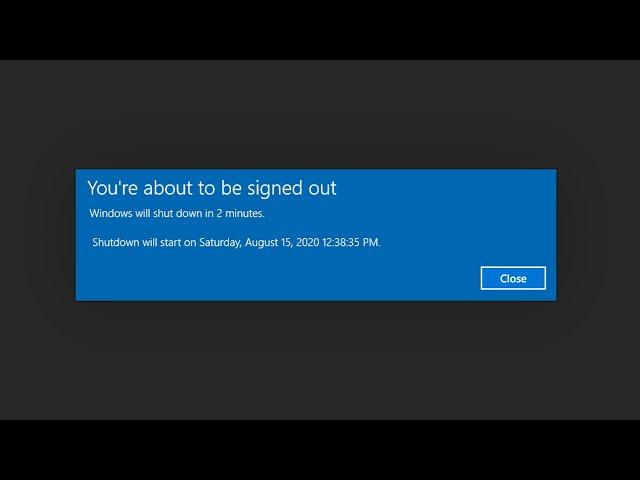 You are about to be signed out windows 10 problem Fix