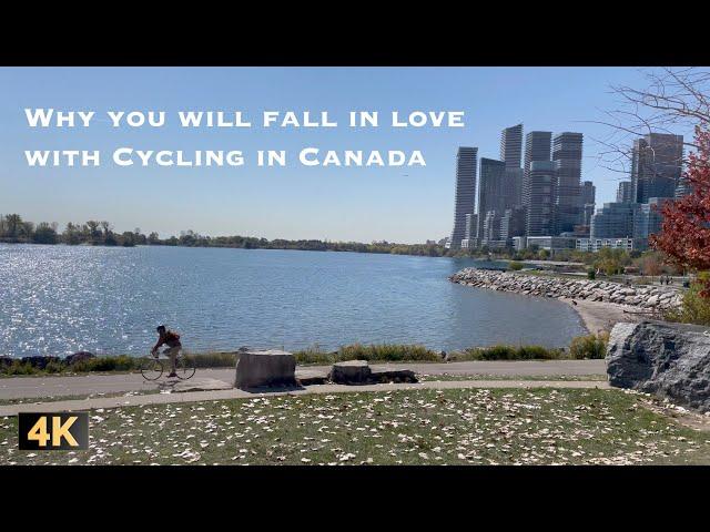 4K Why you Will Fall in Love with Cycling in Toronto CANADA - Cycling Tour
