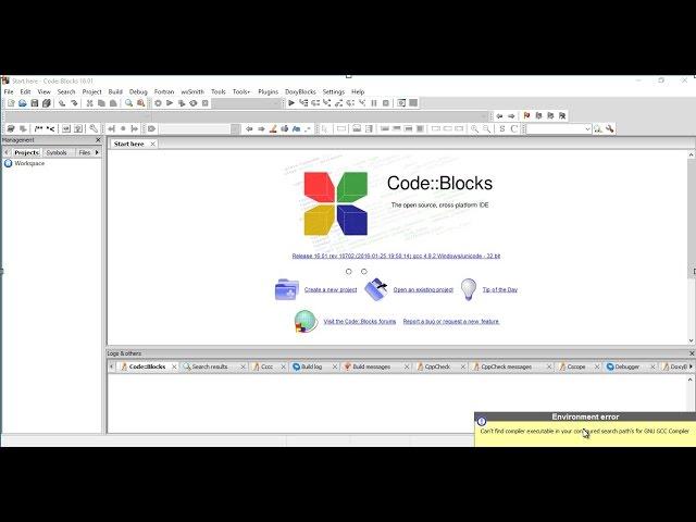 Fix Code Blocks Environment Error Can't find compiler executable in your search path
