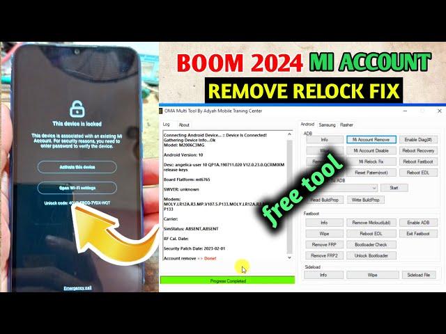 All redmi/xiaomi mi account remove 2024 | mi account unlock tool | mi account relock fix