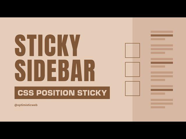 Creating Sticky Sidebars in CSS | Tips and Troubleshooting