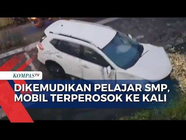 Dikemudikan Pelajar SMP, Mobil Terperosok ke Kali di Jalan Mandara Permai, Kapuk Muara Penjaringan