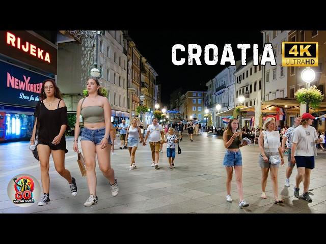 Rijeka, Croatia (2024) 4K NightLife Walking Tour | Discover the Adriatic’s Hidden Gem