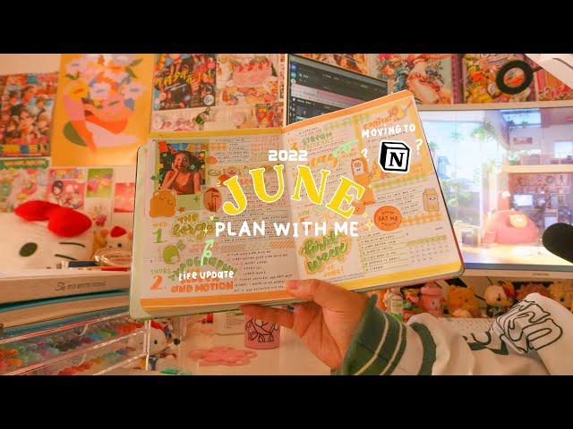 PLAN WITH ME: JUNE 2022 SETUP - life update, using notion, college burnout 