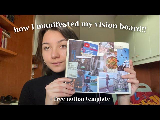 how to make your vision board manifest in 2023 | free notion template