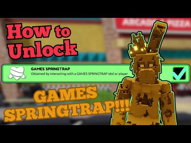 How to Unlock GAMES SPRINGTAP!!! | Fazbear's Revamp | Roblox