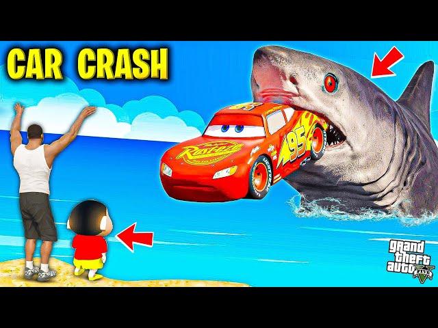 Giant Megalodon Eating Shinchan's New Car in Tamil | Happy Gamer