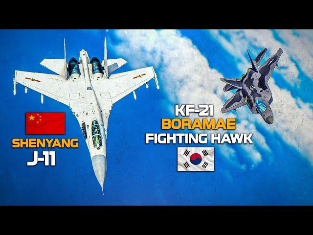 South Korean KF-21 Boramae Vs China Shenyang J-11 DOGFIGHT | Digital Combat Simulator | DCS |