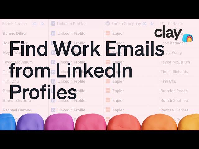 How to Find Someone's Work Email from Their LinkedIn Profile | Clay Tutorial