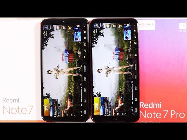 Redmi note 7 vs Redmi note 7 pro Speed Test and Pubg