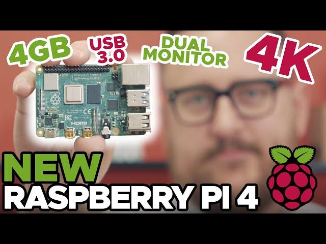 NEW Raspberry Pi 4 vs. 3B+ [4k, 4GB, Dual-Display]