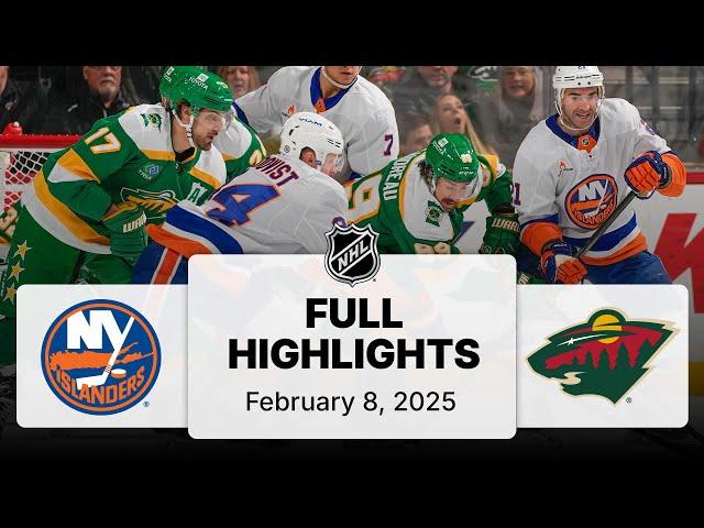 NHL Highlights | Islanders vs. Wild | February 08, 2025