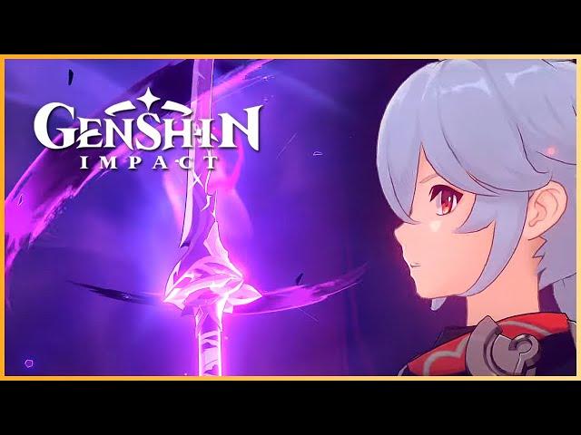 Kazuha & Isshin Blade Cutscene In Story Quest Acer Palmatum | Forging The Red Sword | Genshin Impact