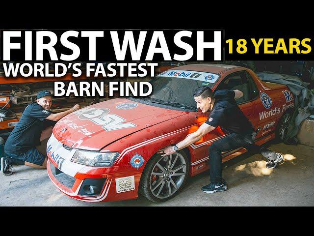 First Wash in 18 Years! Detailing World’s Fastest Ute Insane Barn Find