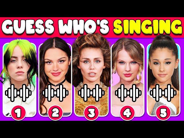 Guess WHO'S SINGING  | Most Popular Songs | Miley Cyrus, Taylor Swift, Olivia Rodrigo, The Weeknd