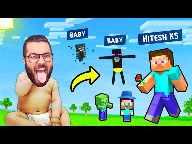 Funny BABY Mobs in Minecraft  | Hitesh KS