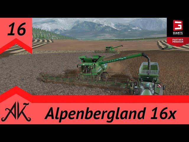 LS22 Alpenbergland 16 Dreschen mit Bericht von der #farmcon 2024
