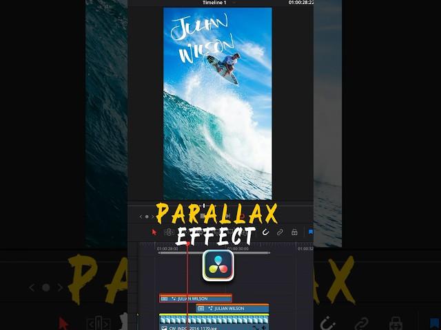 Parallax effect in DaVinci Resolve