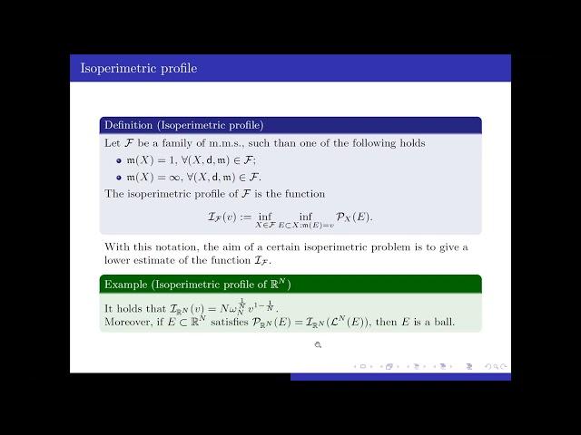 AJS  Davide Manini - Localization via disintegration and isoperimetric inequality in non compact MCP