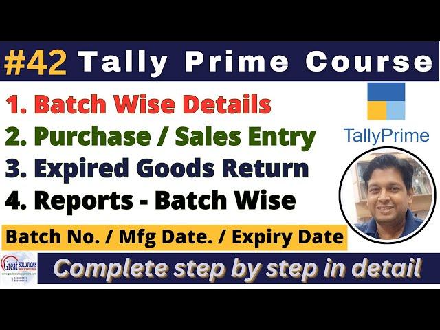 Batch-wise Details in Tally Prime || Set Mfg. & Expiry Date of Items || Tally Tutorial #tallyprime