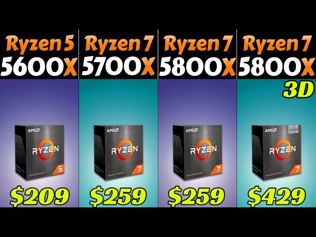 R5 5600X vs R7 5700X vs R7 5800X vs R7 5800X3D | Which is Better VALUE for MONEY?