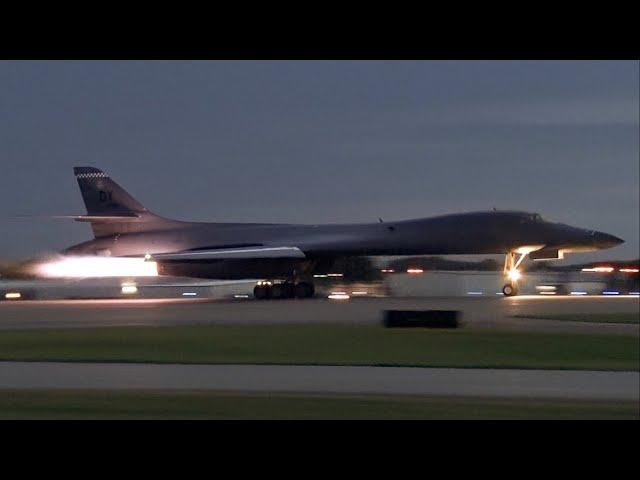 EAA AirVenture 2018 - B-1B Lancer AFTERBURNER Nighttime Departure