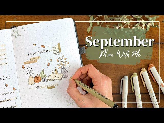 PLAN WITH ME!| September Bullet Journal Set Up | Cozy Autumn Theme!