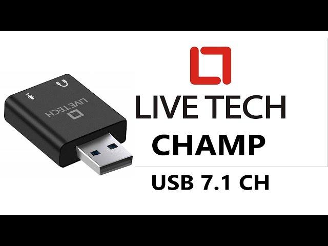 LIVE TECH | Champ USB Sound Card | HiFi Magic Voice 7.1CH #soundcards #usb