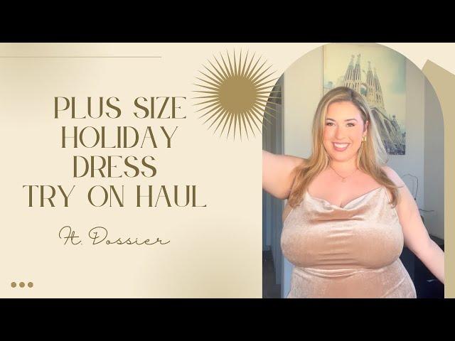 PLUS SIZE HOLIDAY AMAZON DRESS TRY ON HAUL FT. DOSSIER | Lauren Sangster