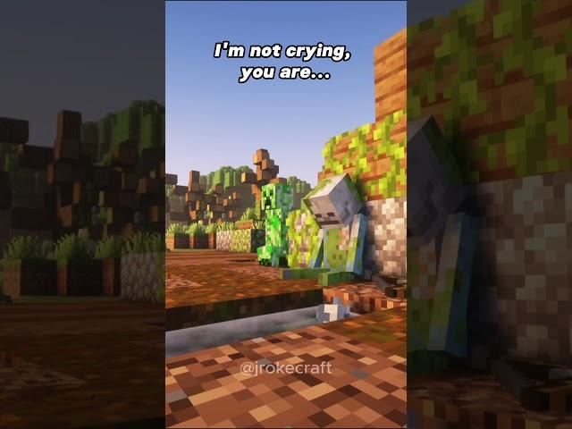 I'm not crying, you are...  #minecraft #sad