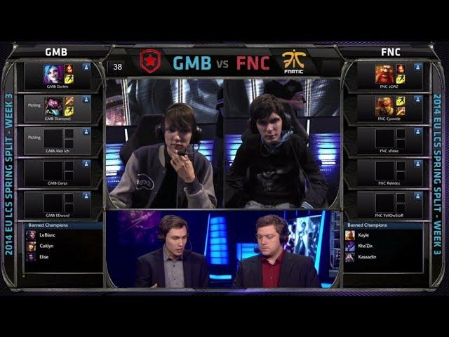 Gambit Gaming vs Fnatic | Season 4 EU LCS Spring split 2014 W3D2 G4 | Fnatic vs Gambit | GMB vs FNC