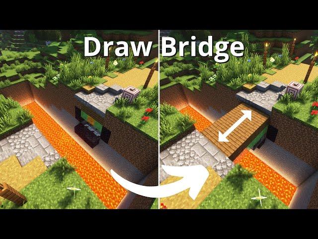 EASY AUTOMATIC Draw Bridge in Minecraft