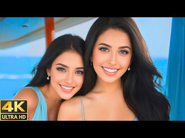 4k AI Lookbook - Glamorous Yacht Party: Mesmerizing Day Amidst Luxurious Waters