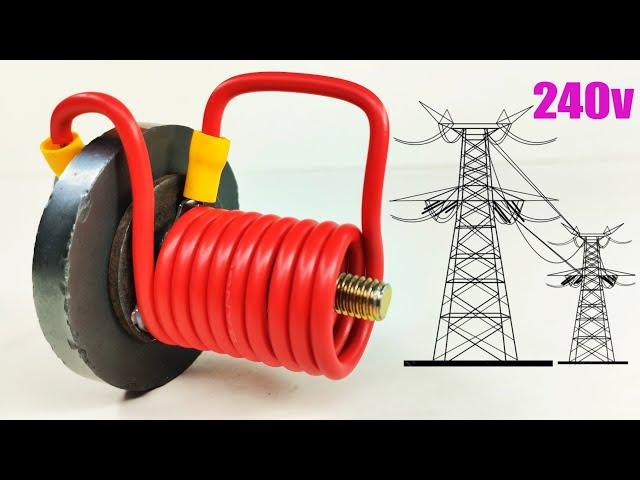 I Turn 15KW Free Energy Generator Into Big Magnet and Coper wire 240v