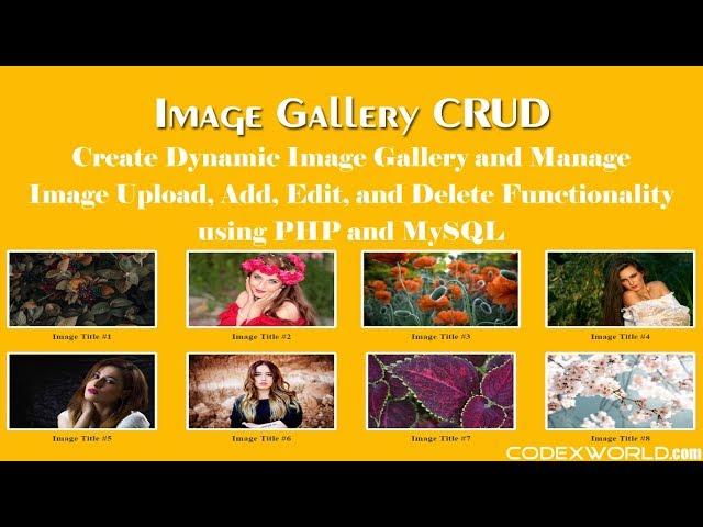 Image Gallery CRUD with PHP and MySQL