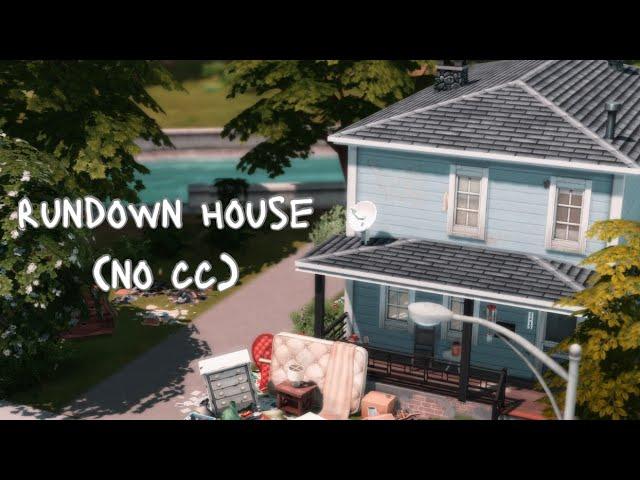 rundown inner city home (no cc) | sims 4 speed build