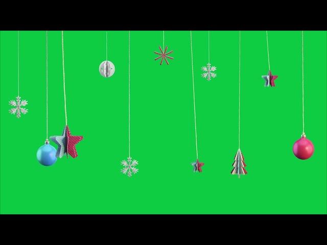 Christmas Decorations Dropping / Swinging | Green Screen & Luma Matte