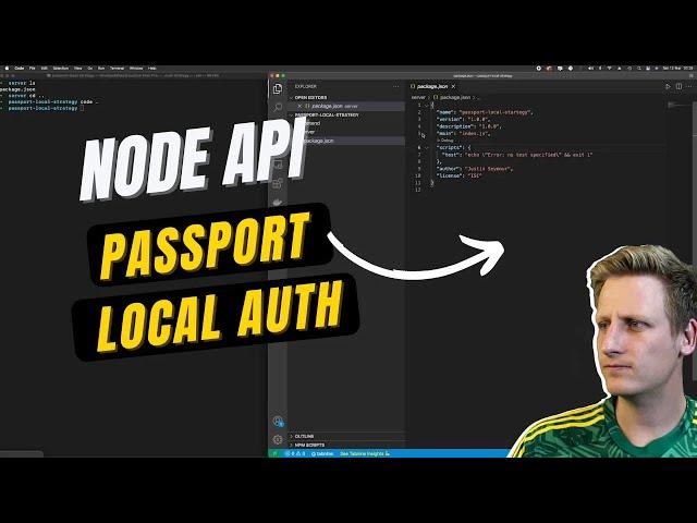 33 - Node.js API + Passport - Local Authentication Strategy - Implementing the login form